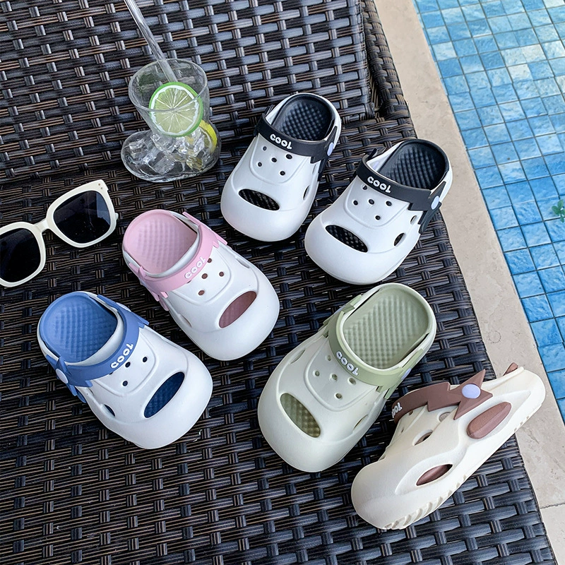 Детские летние домашние тапочки, нескользящие, с мягкой подошвой, сандалии для мальчиков и девочек, оптом