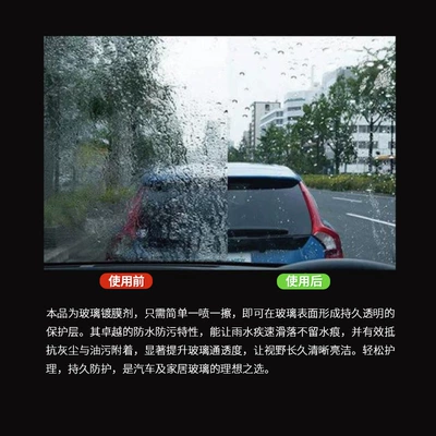 Anti-Fog and Rain Protection, Glass agent
