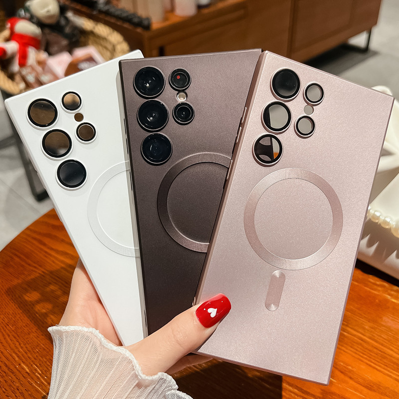 Suitable for Samsung S26 Magnetic S25Fe Phone Case A55 Liquid S25Ultra Metallic Paint Note20 Cross-Border A56