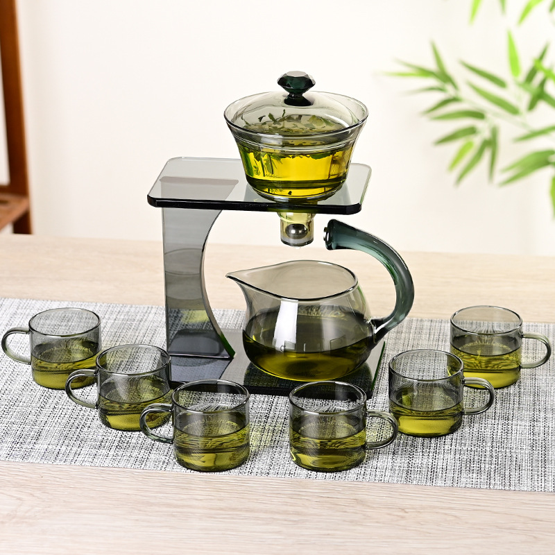 Heart-to - heart impresión hervidor de té semiautomático set tetera de vidrio set kung fu tetera de té tipo magnetismo set completo