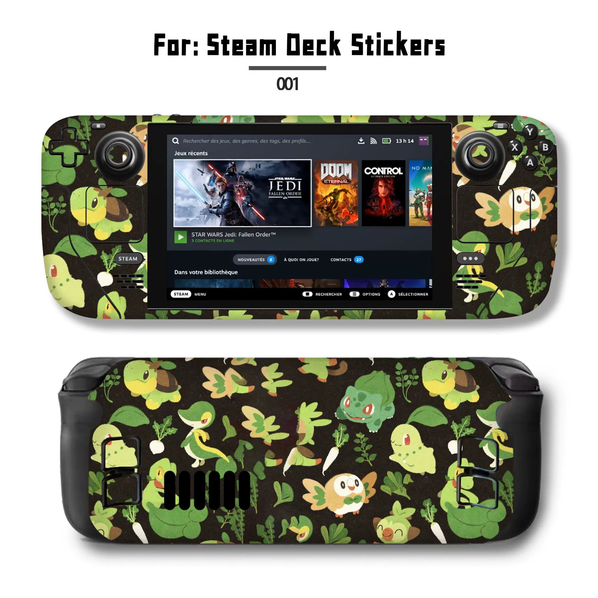 Подходит для наклейки Steam Deck, наклейка на Steam Deck Patch, Steam Panda, вручную, персональный пиксель