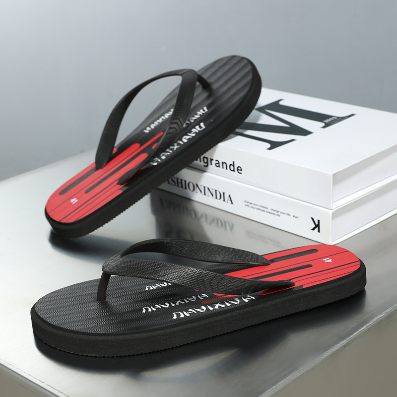 Venta directa de fábrica, chanclas, nuevos hombres, verano, simples, antideslizantes al aire libre, sandalias planas al aire libre, una pieza