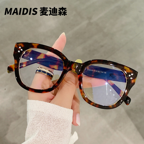 Jet 5039 retro myopia frame glasses manufacturer wholesale cross-border glasses frames new square frame anti-blue light glasses