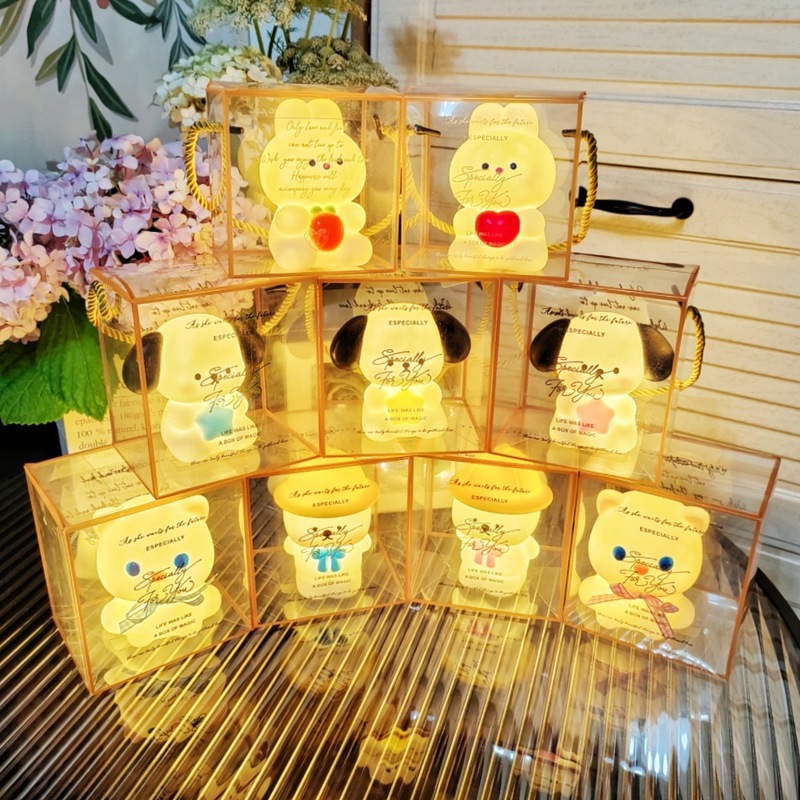创意月亮兔子小夜灯网红卡通氛围灯批发夜市摆摊发光玩具中秋礼品|undefined