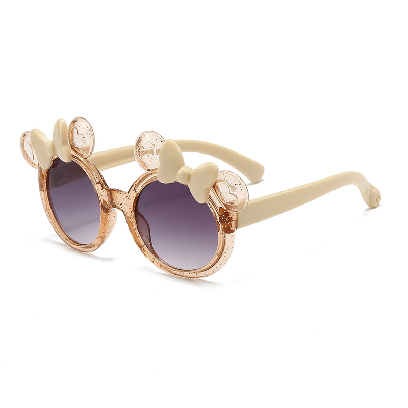 Gafas de Sol Infantiles con Moño, Marco de PC y Lentes de AC, Protección UV400, para Viajes y Fiestas