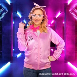 Pink Girl Coat Masquerade Stage Costume Costume Party Costume Halloween Carnival Satin Festival Costume