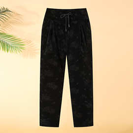 中老年妈妈女裤冬装长裤加绒加厚宽松百搭松紧休闲裤妈妈保暖棉裤