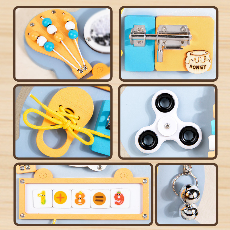 Educación temprana Montessori para niños, desbloqueo, tablero ocupado, 2-3 años y medio, material didáctico de rompecabezas para bebés, juguetes de casa ocupada al por mayor