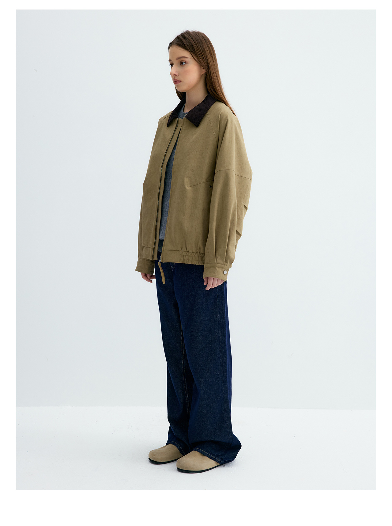 UNF Loose Barn Style Zip Jacket