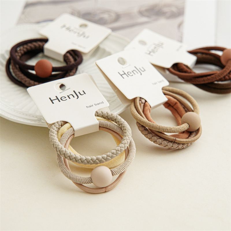 Simple Style Solid Color Acrylic Hair Tie 1 Set display picture 3