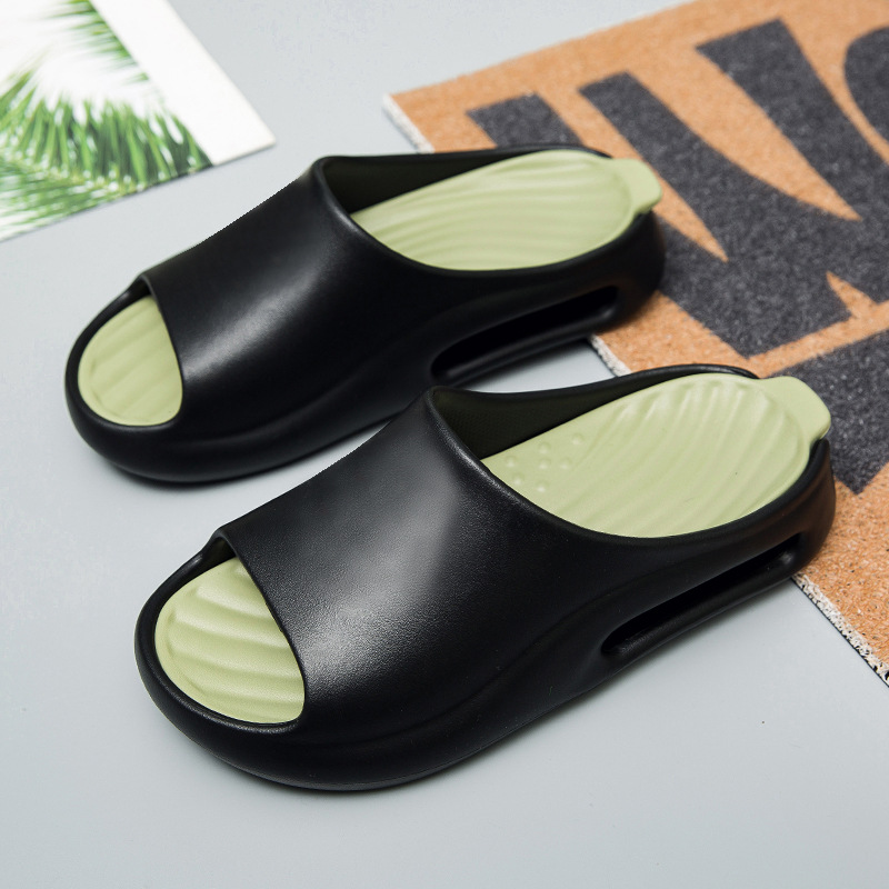 Zapatillas de coco para hombre, uso exterior de verano, antideslizante, pisando mierda, sandalias casuales, sandalias de playa al aire libre de fondo blando para adolescentes