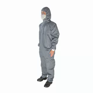pp防护服 全新料深灰色连体服 一次性实验服洁净加厚耐磨工作服批