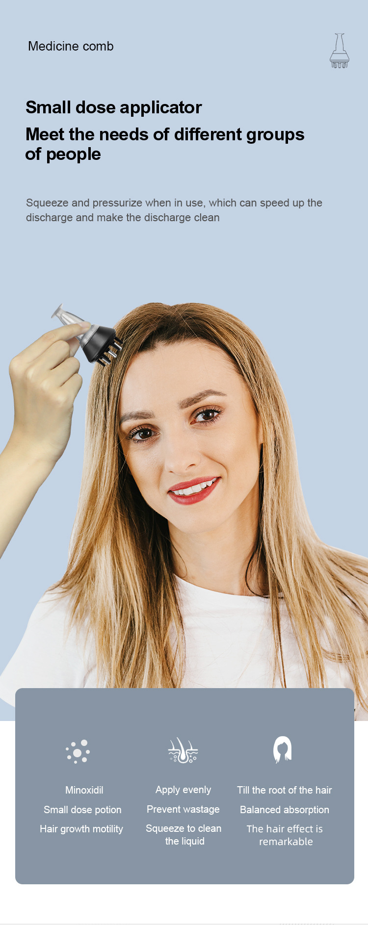 Scalp Applicator Massage Anti Hair Loss Comb Image 6