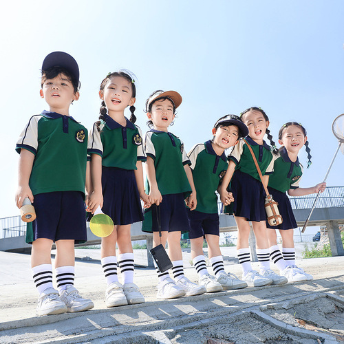Preschool uniform set academic style primary school students' school uniforms for boys and girls Children's Day performance suit four-piece set