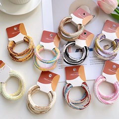 漸變絲絨頭繩橡皮筋女扎頭高彈力基礎扎頭髮頭飾發繩皮套發圈發繩