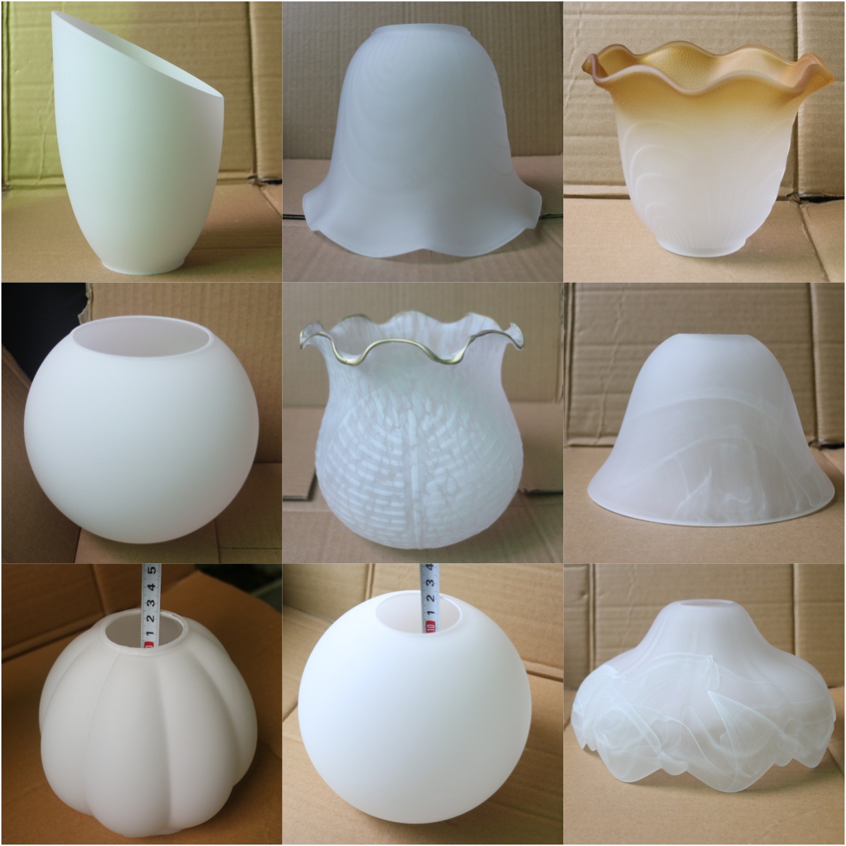 磨砂玻璃灯罩外壳E27螺口灯头灯具配件DIY亚克力塑料吊灯壁灯灯罩