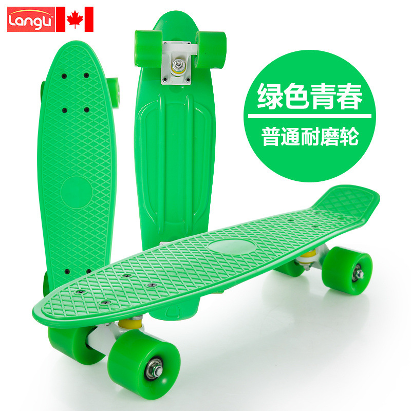 Pequeño tablero de pescado para niños adultos adolescentes 3 - 6 - 12 años principiantes de cuatro ruedas scooter profesional