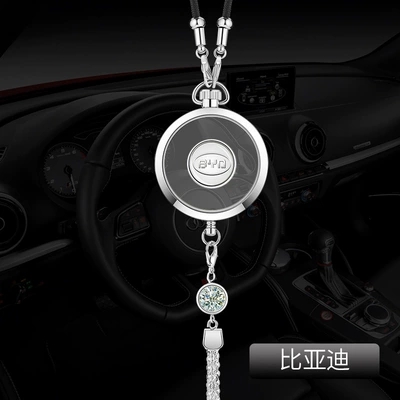 Car hanging: Manufacturer's Foreign Trade Car Fragrance - byd-silver-alloy-ornaments-comes-with-1-bottle-of-blue-ocean-perfume