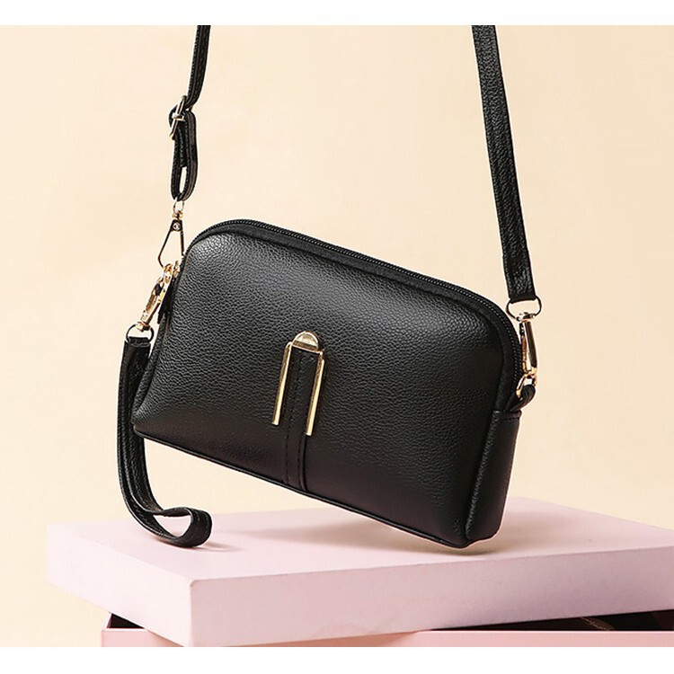 Foreign Trade Niche Bags for Women in Autumn and Winter New Korean Brown Retro Mobile Phone Bag Clutch Wallet Crossbody Bag Wholesale