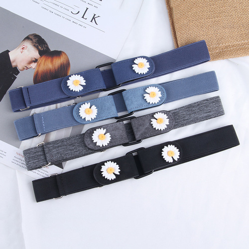 No punching, no trace, lazy belt, women's summer jeans, versatile elastic elastic decoration, invisible women's belt, trendy