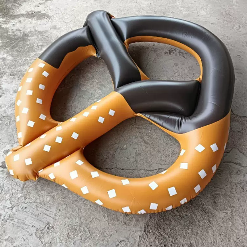 义乌工厂生产充气玩具批发水上游泳面包圈PVC成人水浮浮排 充气床