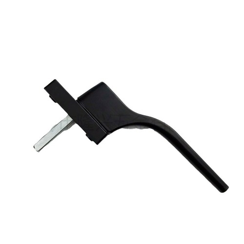 External window 18-inch wide base square shaft transmission handle, aluminum alloy material window handle, plastic black outward-opening handle