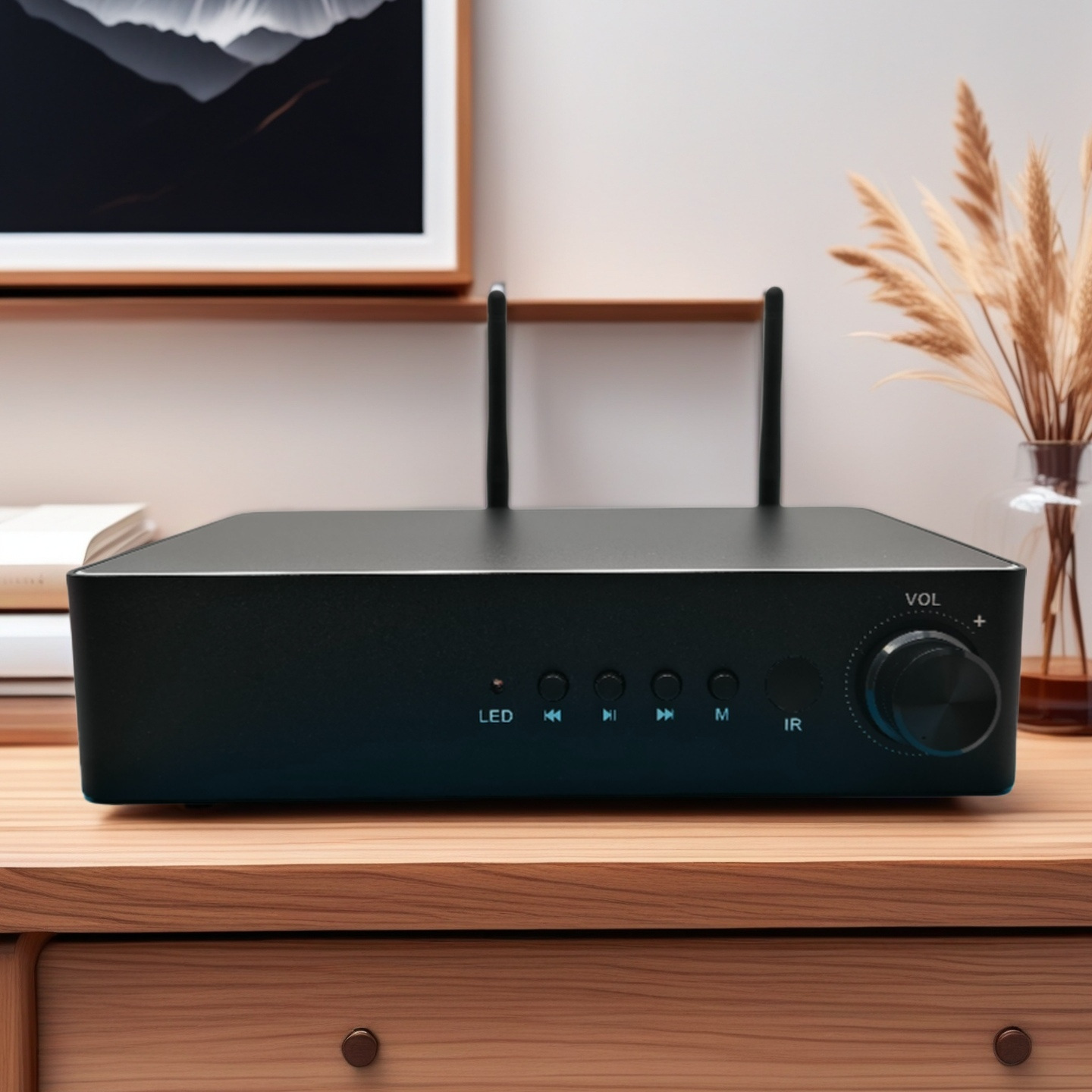 跨境专业多功能wifi播放器家用内置蓝牙hifi发烧级数字解码功放机