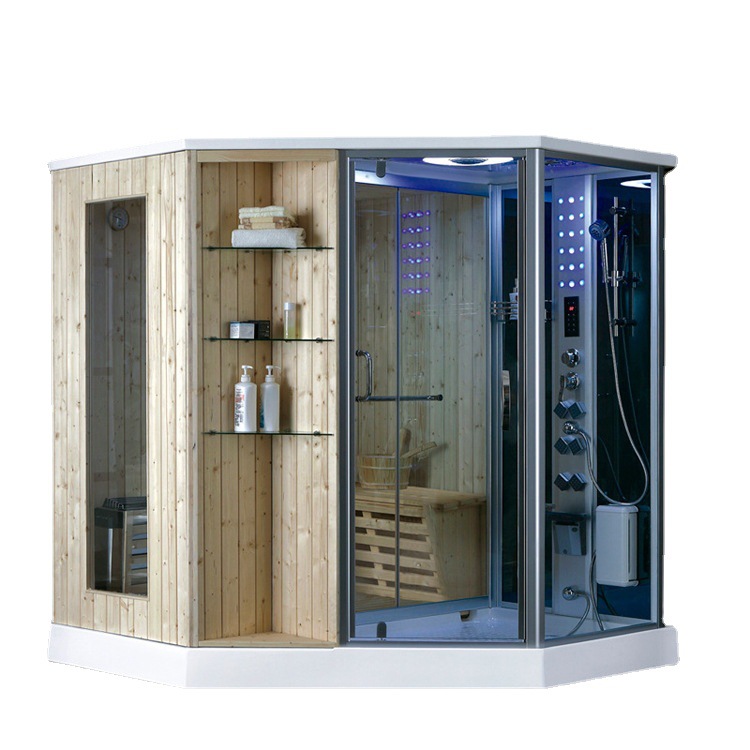 Masaje sauna ducha de vapor Portátil Baño ducha con función de vapor húmedo tipo diamante sala de vapor seco 8013
