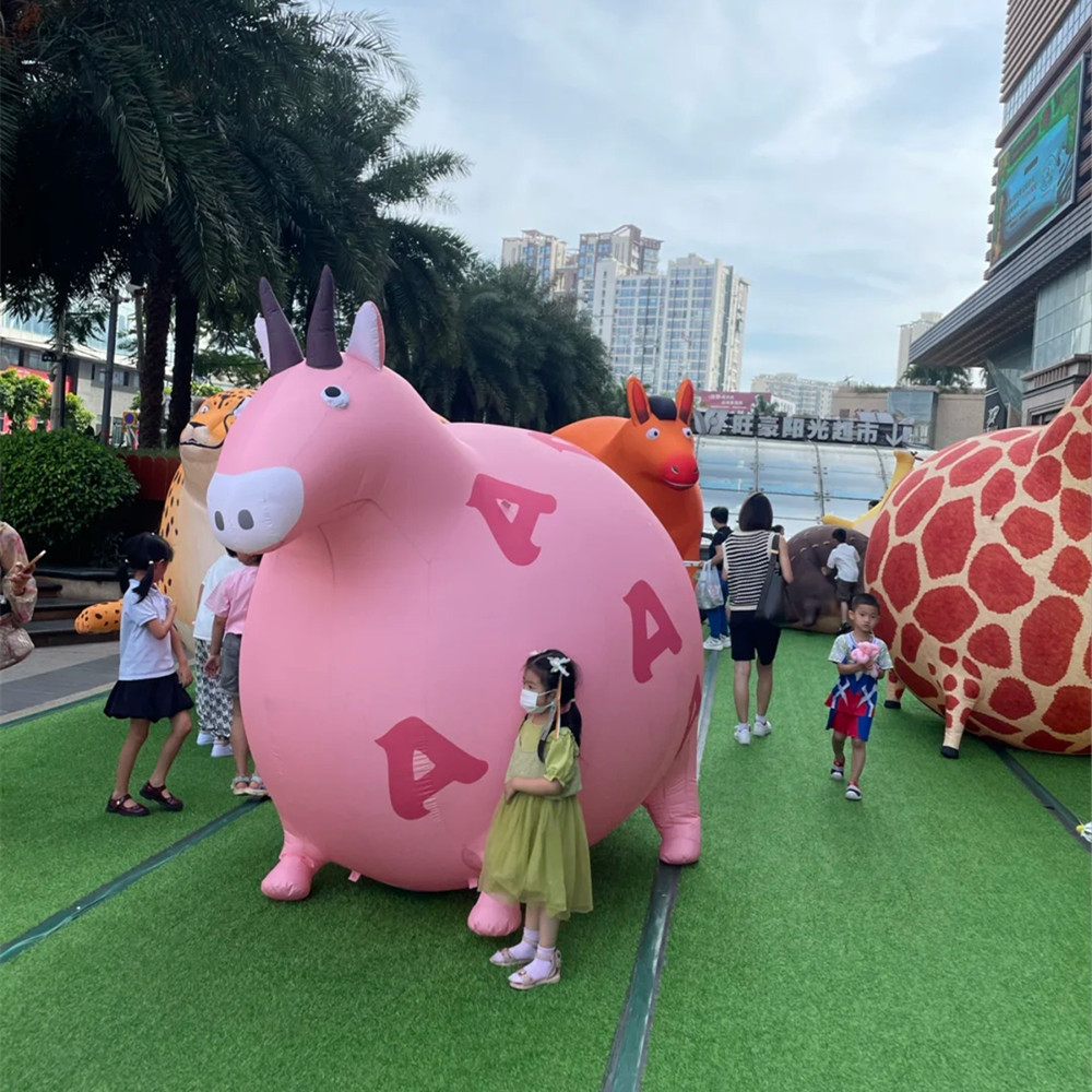 充气膨胀动物气模大小型充气网红露营地夜市地标打卡卡通毛绒气模