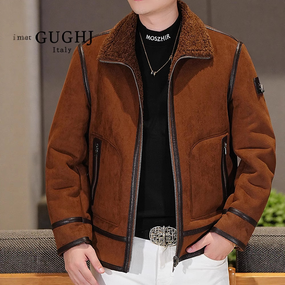 莫斯吉尔俊毛2025年新款欧货男士外套冬季时尚休闲精品百搭帅气立