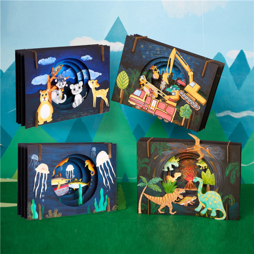 Christmas gift handmade diy three-dimensional painting material package children's art painting new year kindergarten spring festival decoration