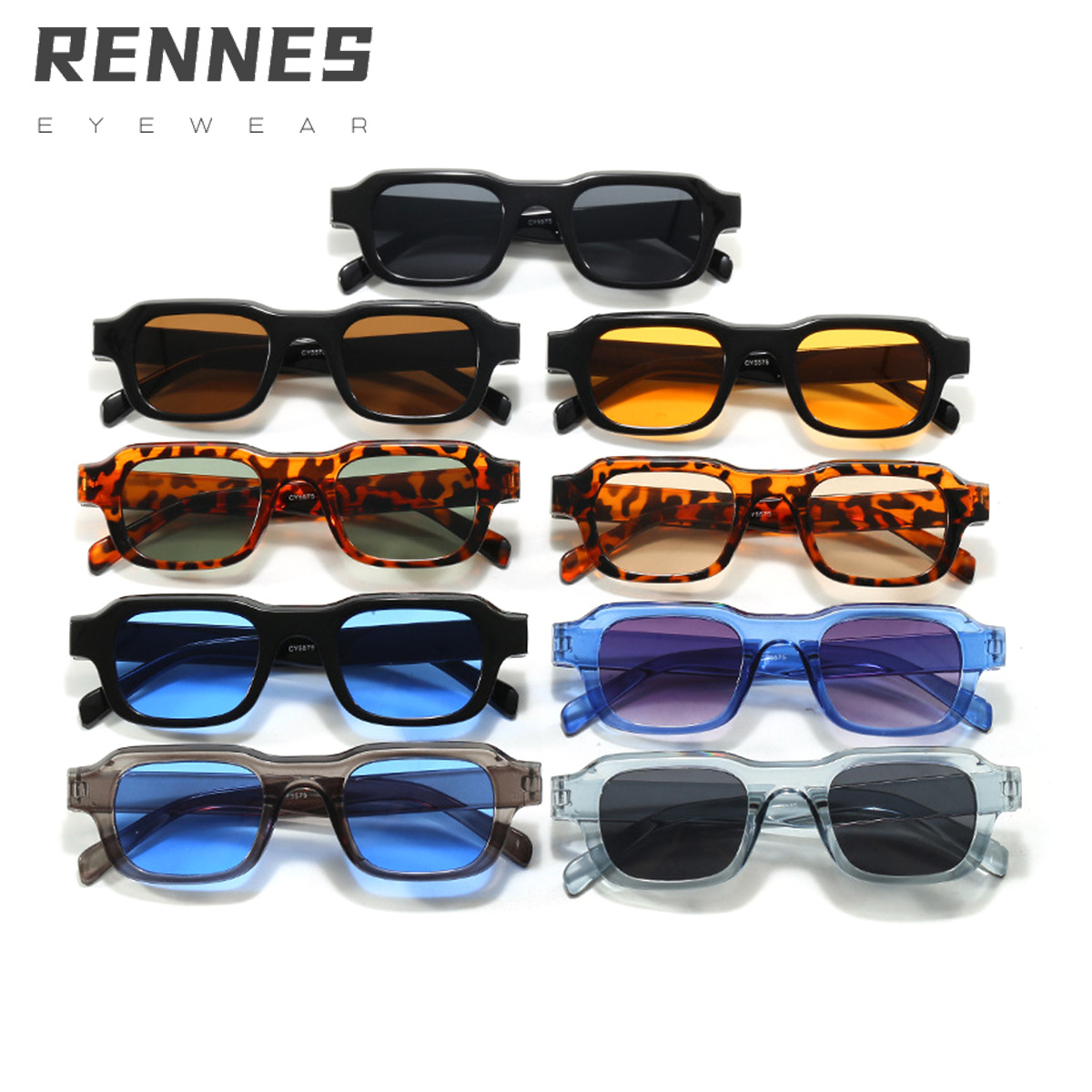 Gafas de sol de montura pequeña retro cuadrada para hombres y mujeres