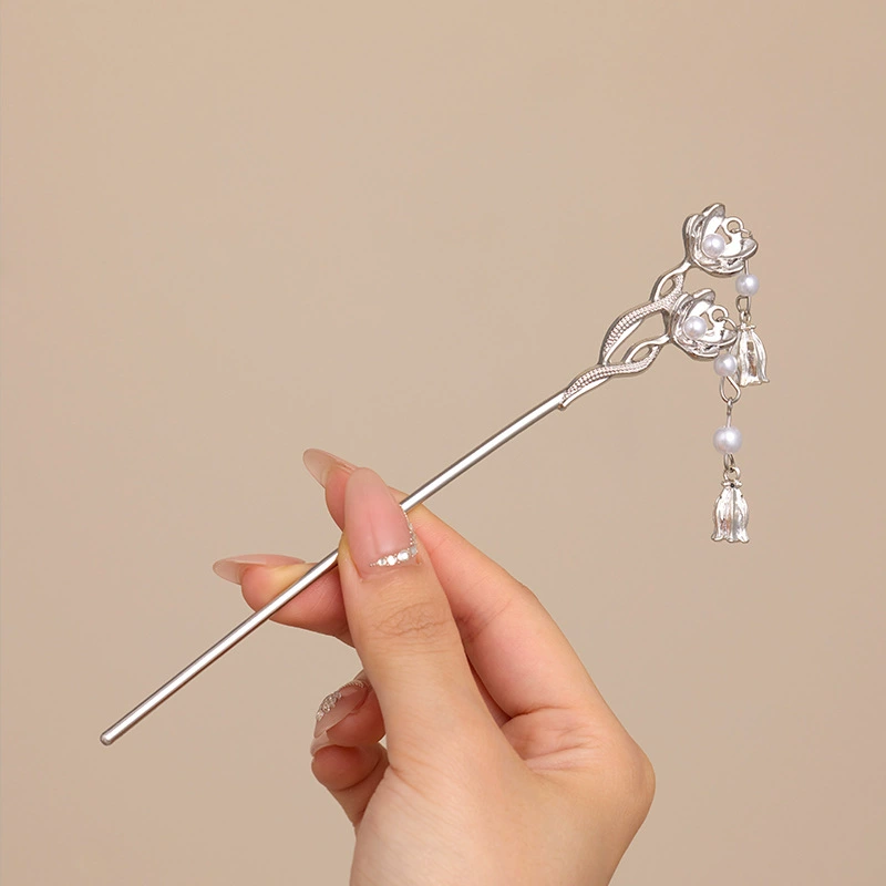 Hairpin Hanfu заколка для волос, орхидея цветочный декоративный аксессуар для волос, простая элегантная китайская стиль