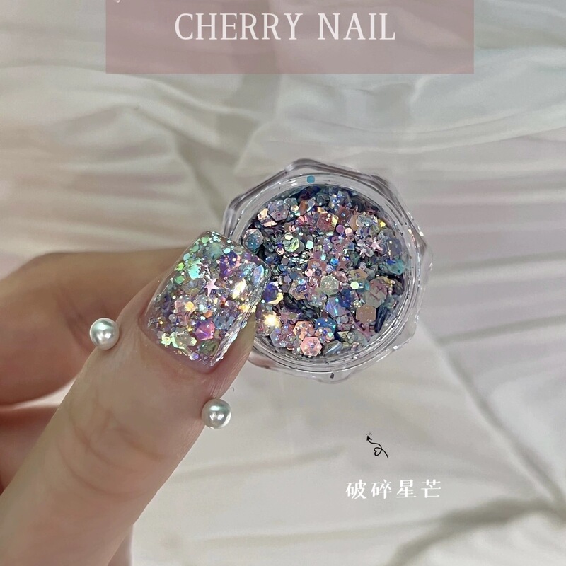 Spring Series Flashing Nail Art Sequins Internet Celebrity Hot Item 2026 New Nail Glitter Laser Nail Decoration Wholesale