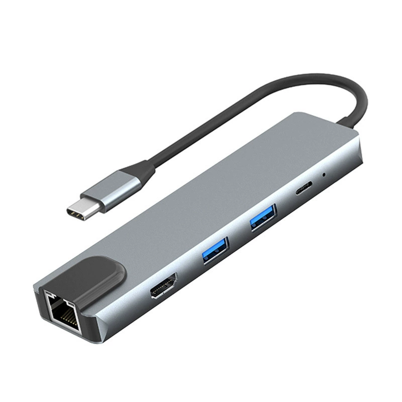 Шесть в одном Type-C расширенный док PD100W ноутбук расширенный док USB-C до HDMI хаб HUB