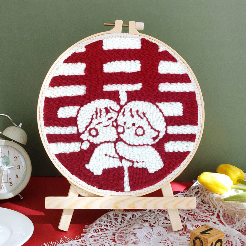 ロシアのスタンプ刺繍手作り diy ウール絵画カップルヘビ年装飾品刺繍ギフト材料パッケージ|undefined