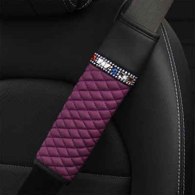 Sürətlər qutusu və əl tormozu başlıqları – Cover Steering Wheel Cover Cross-Border - diamond-shoulder-pads-one-pair-black-and-purple