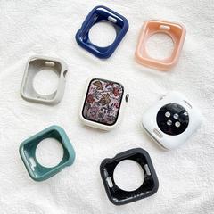 Suitable for Apple Watch 7th Generation Protective Case Simple iwatch6543189th Generation SE Case Silicone Half-pack Soft Case