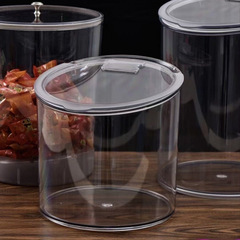 スーパーマーケットのキャンディー密封缶バルクディスプレイボックスプラスチック穀物食品ボックス防湿透明ドライフルーツ密封バレルラウンド