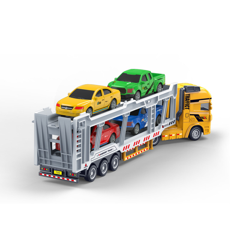 Gran camión de transporte de dos pisos, remolque pesado, modelo de automóvil, juguetes, juguetes, juguetes al por mayor. image 5