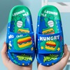 Children's summer cartoon slippers, non-slip dinosaur for boys, flower boy costume, slide, soft sole