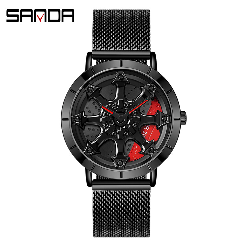 1078 메쉬 벨트 블랙