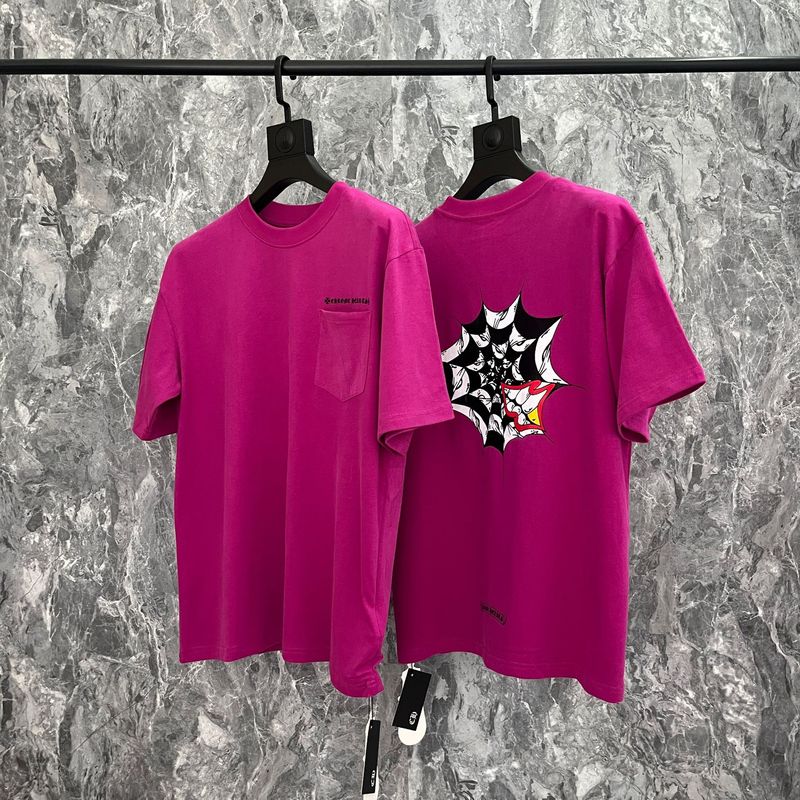 24クロスボーダートレンディブランドCh Crow*Horseshoe SanskritラウンドネックTシャツ半袖万能男女Tシャツスポット卸売|undefined