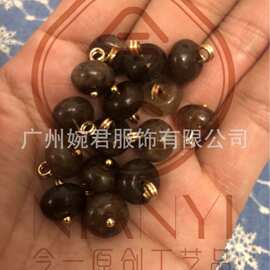 新中式国风石头扣子盘扣旗袍扣子彩色算盘扣子
