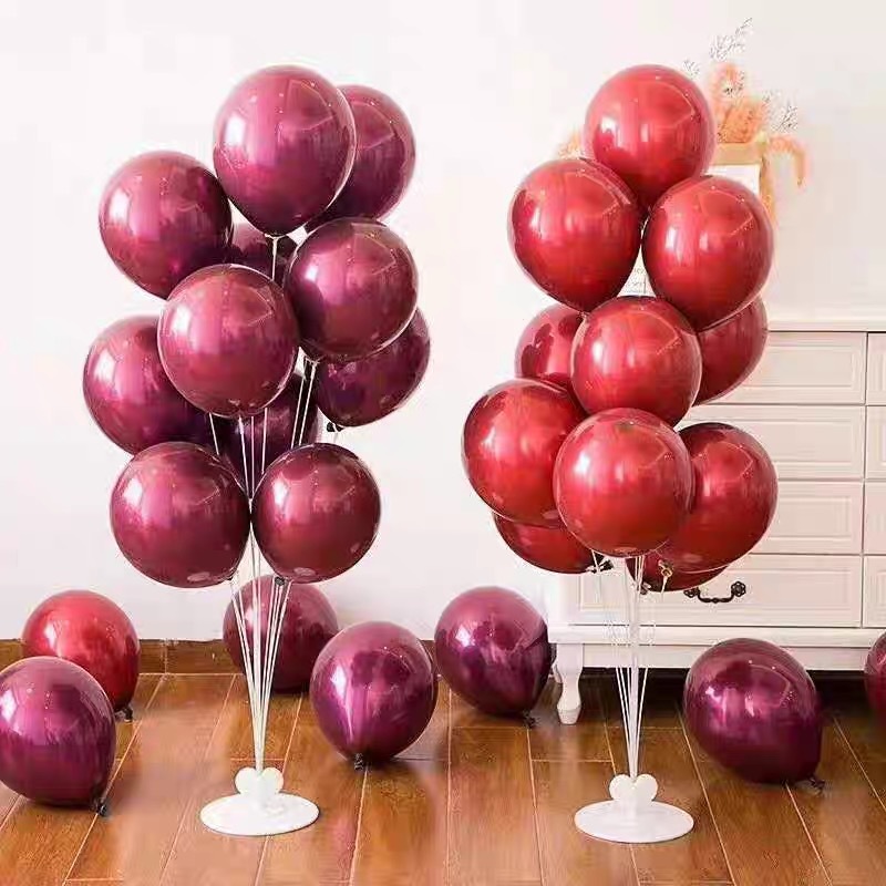 Double layer pomegranate red balloon wedding engagement Valentine's Day opening wedding decoration wedding supplies wedding room layout wholesale