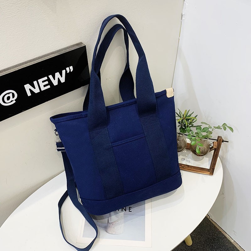새로운 in 캔버스 겨드랑이 가방 여성의 유행 캐주얼 숄더 크로스 바디 백 휴대용 버킷 토트 백 대용량