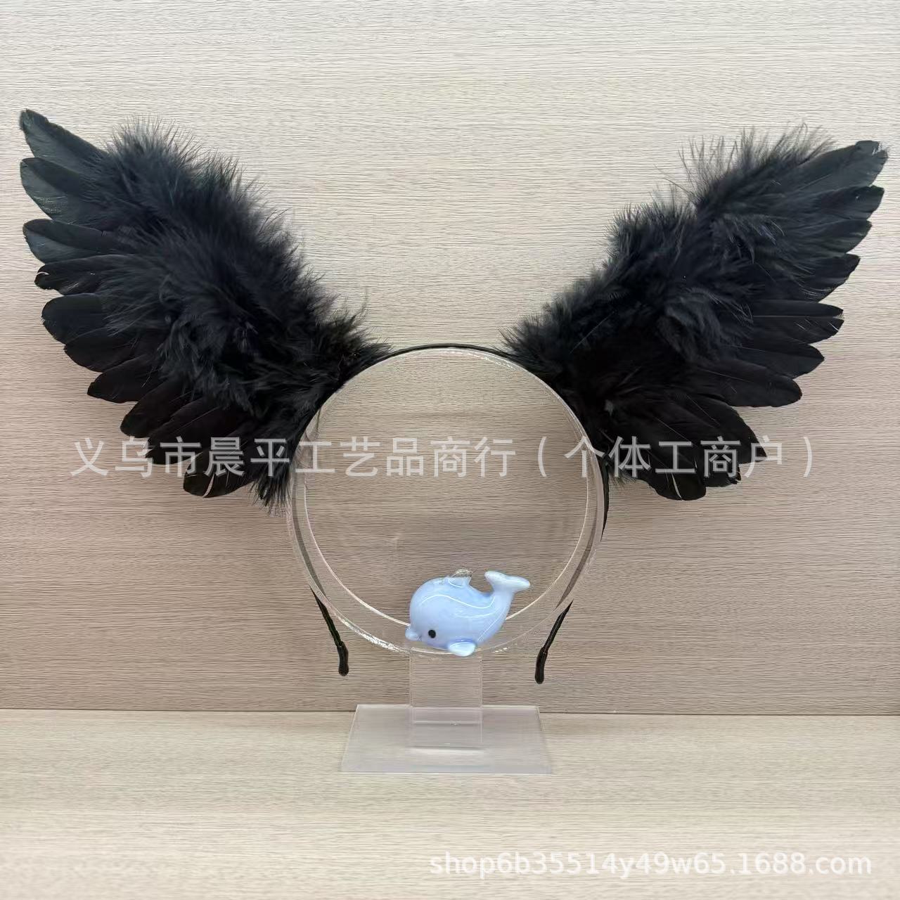 검은 천사 날개 머리띠