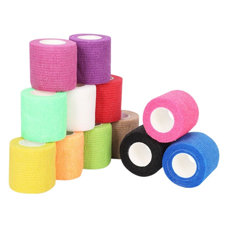 Suministro directo de fábrica no tejido elástico autoadhesivo vendaje de escritura dedo tobillo Vendaje deportivo tatuaje vendaje para mascotas
