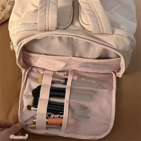 Capacious cosmetic bag