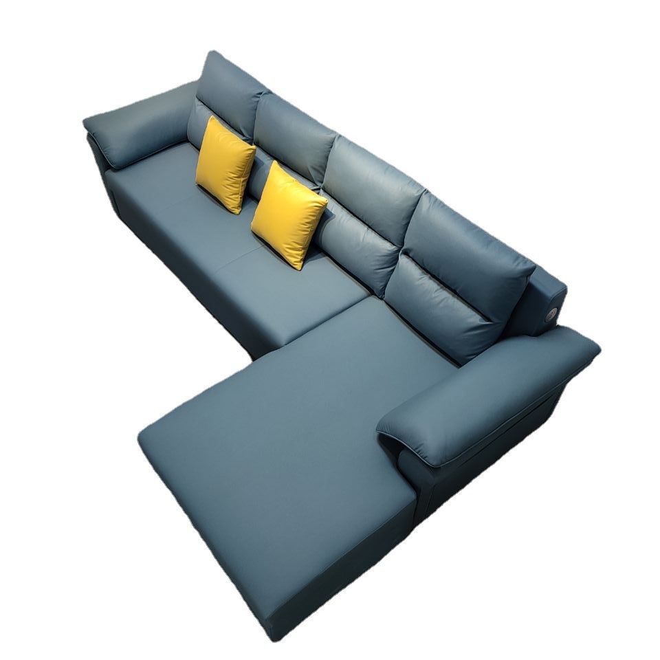 Tecnología multifuncional moderna simple sin lavar tela de terciopelo peinado apartamento sala de estar tipo pequeño sofá cama multifuncional